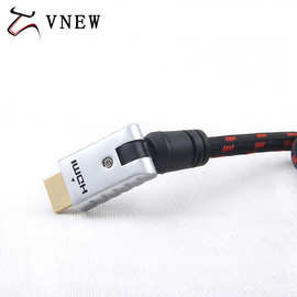 万牛批发红黑网镀金HDMI线 180°度旋转1米铜包钢HDMI高清连接线