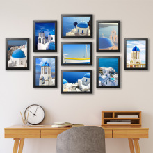 厂家直销土豪金九宫格7寸照片墙9个框供应影楼活动礼品相框批发