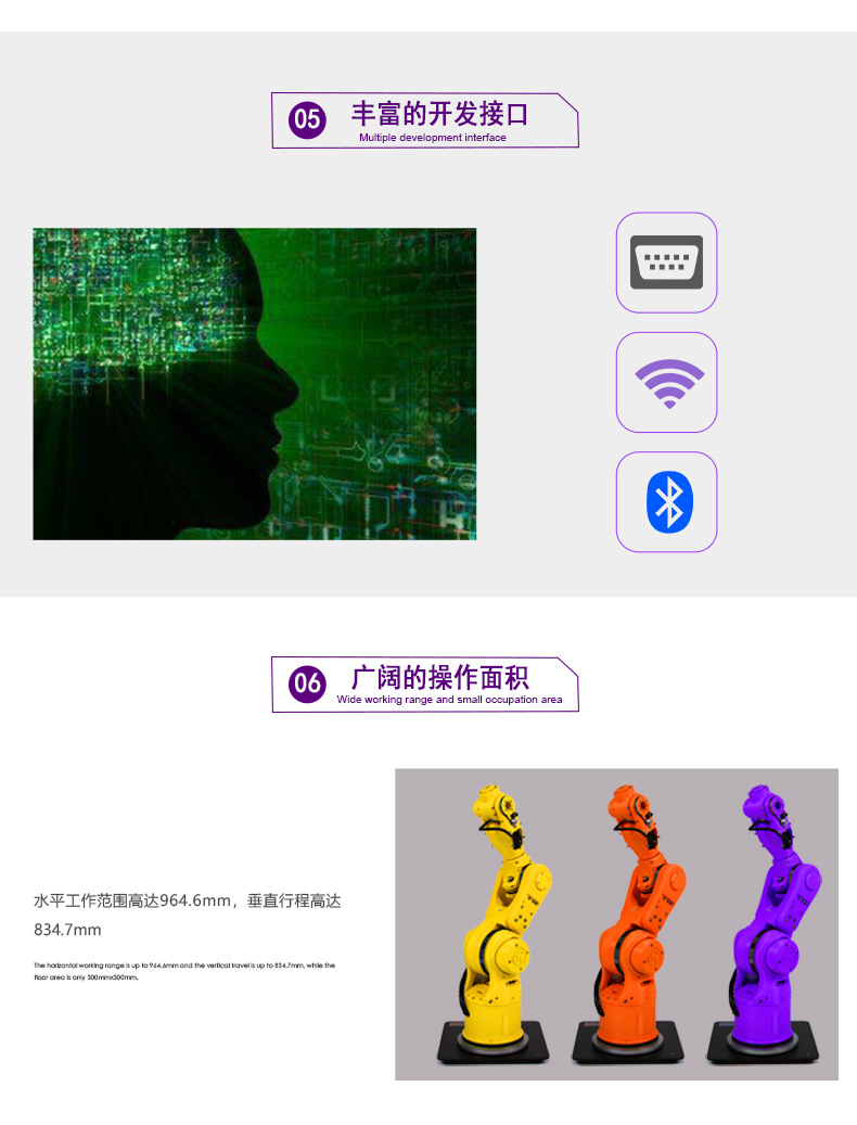 机器人喷涂 冲压 上下料 教学 工业机械手 自动化机械臂 生产厂家