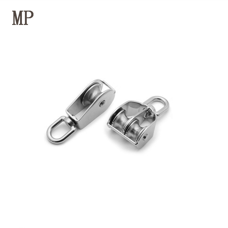 304 Stainless steel pulley / Dual Pulley Hardware Rigging a wire rope chain Lifting pulley Climbing Lifting wheel