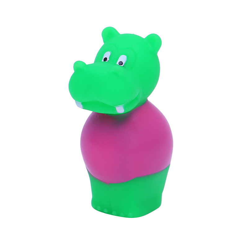 Mascota perro vinilo juguete simulación hipopótamo sonido gato y perro sonido mordedura-resistente juguete perro inteligencia juguete