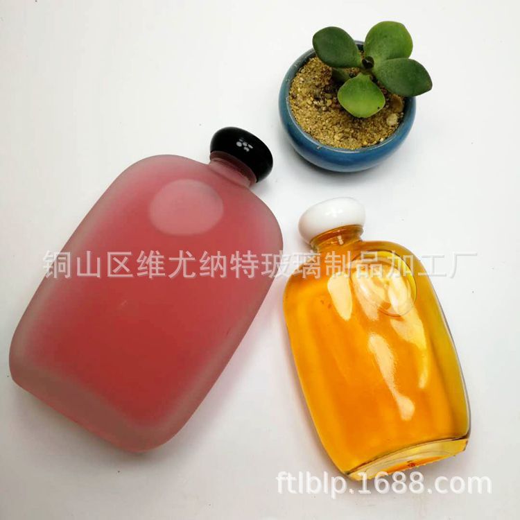 厂家设计 玻璃酒瓶 100ml 玻璃瓶 250ml  蒙砂小酒瓶   蘑菇酒瓶