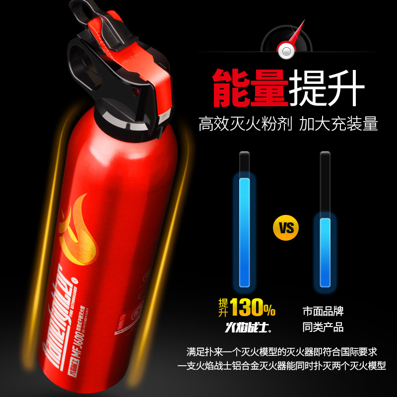 火焰戰(zhàn)士車載滅火器汽車用小型便攜家用小車轎車干粉消防器材年檢
