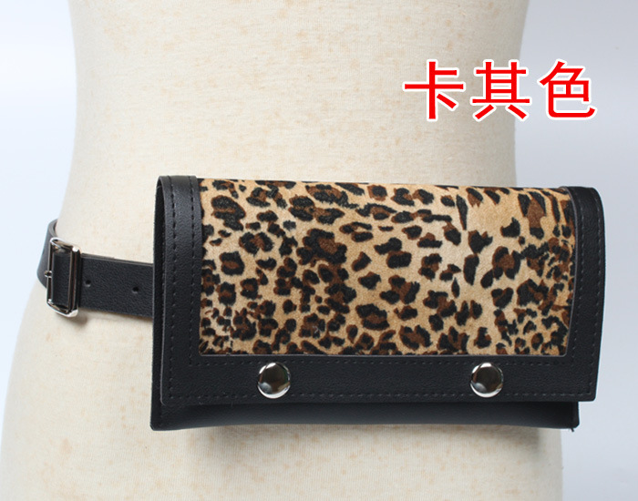 Retro Colorful Leopard Print Waist Bag display picture 3