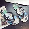 Summer flip flops English style for leisure platform, non-slip beach slide, slippers, plus size