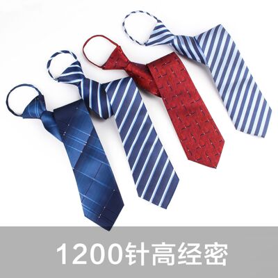 Zip tie man Dress tie 8cm Lazy man necktie Easy draw 1200 Pin business tie