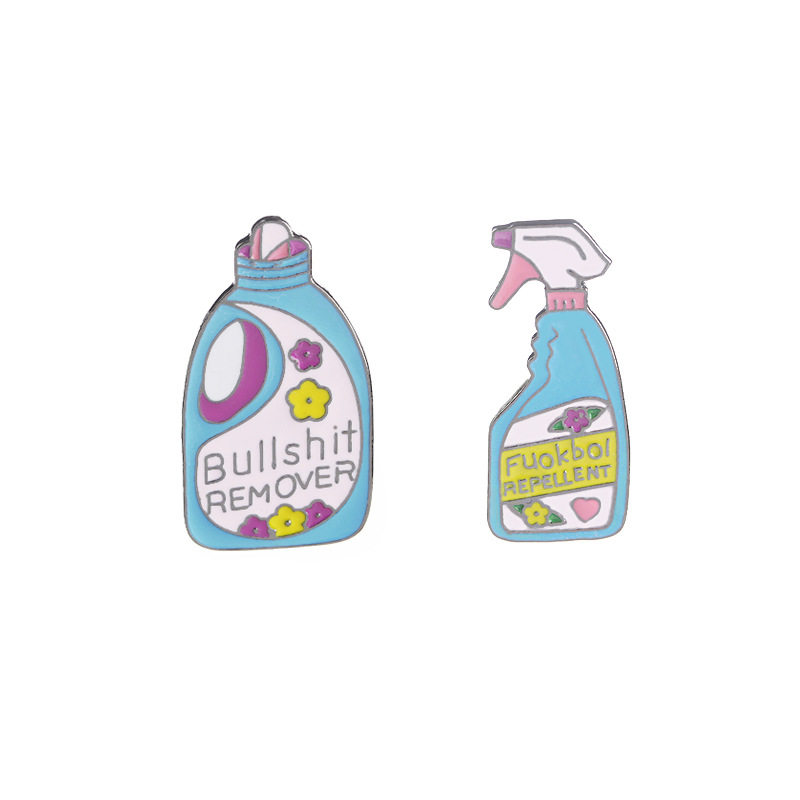 Fashion Home Laundry Liquid Bottle Detergent Dripping Brooch Set display picture 2
