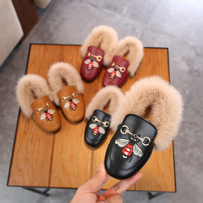2020 Autumn and winter new pattern Little bee hyoma  Boy Doug shoes girl Grandma shoes