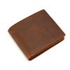 Short leather wallet, genuine leather, cowhide, wholesale