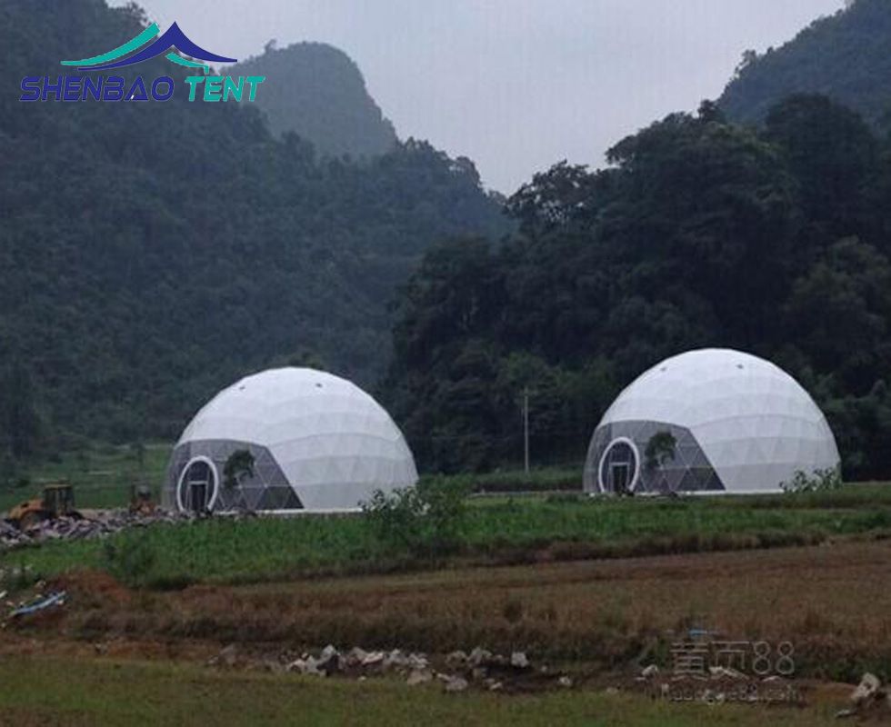 山庄农场休闲住宿酒店帐篷 圆形新颖住宿半透明球形篷房