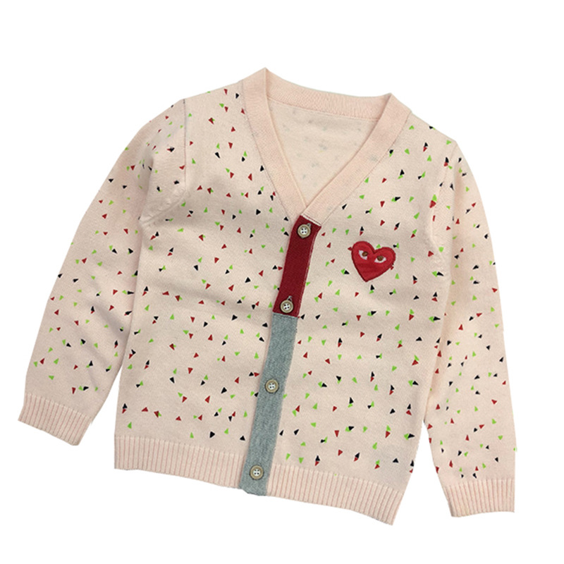On behalf of children Air-conditioned shirt girl pure cotton At the age of 2 baby monolayer Embroidery printing Surplice button Long sleeve