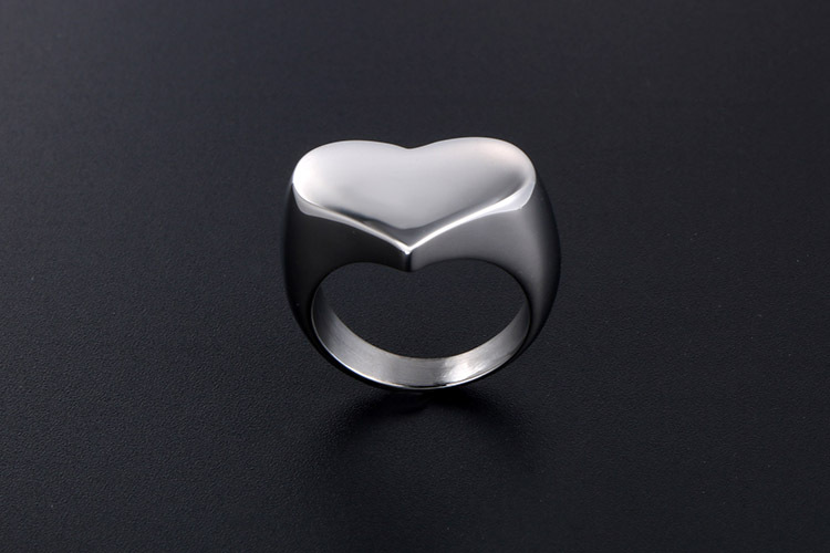 14g Weight Rings Classification 7, 8, 9 Ring Size 1 Piece Quantity Holiday, Daily Occasion Titanium Steel Material Customization Laser Engraving, Heart Shape Pattern All Seasons Season Unisex Gender Polishing Design Simple Style Style Simple Style Heart Shape Titanium Steel Polishing Rings 6