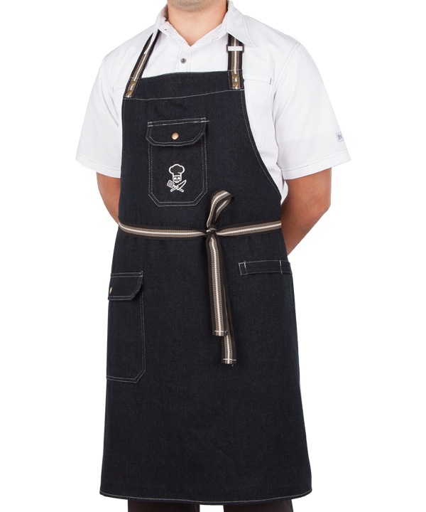 牛仔家居厨房做饭工作围裙牛仔面料耐磨耐洗透气舒适厂家定制批发