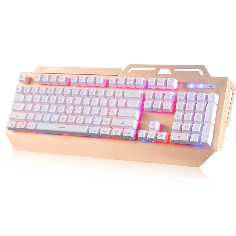 Clearance price Mechanics Feel aluminium alloy panel Metal Internet dedicated waterproof silica gel Mechanics Feel Gaming keyboard