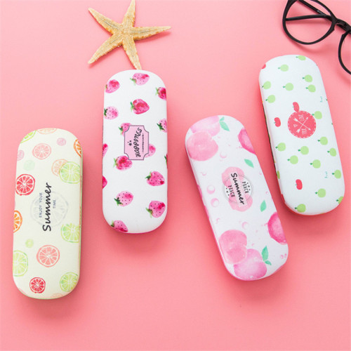 Korean creative small fresh fruit myopia glasses case student glasses case anti-stress sunglasses storage box