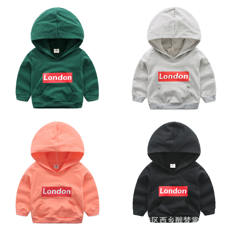 男女童卫衣 韩版儿童连帽卫衣套头童装2018新款秋冬装 宝宝上衣潮