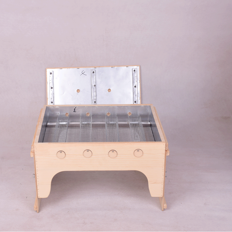 Wooden Moxibustion Box Multi-Position Moxa Burner for Home Waist and Belly Warmth 37x50 cm overview