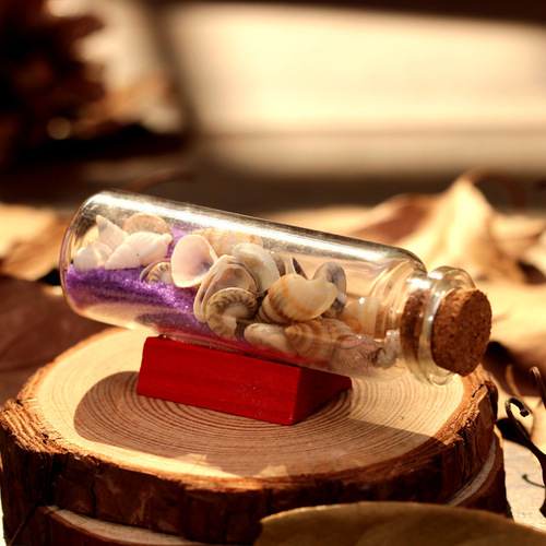 Four Sea Sand Drift Bottles, Wish Bottles, Shell Starfish Wish Bottles, Birthday Gifts, Lucky Bottles, Festival Gift