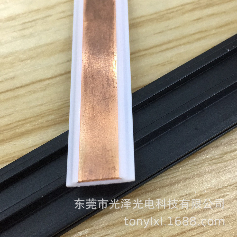 廠家定制PC/PVC插銅塑膠導軌條 二線三線四線LED燈導軌條
