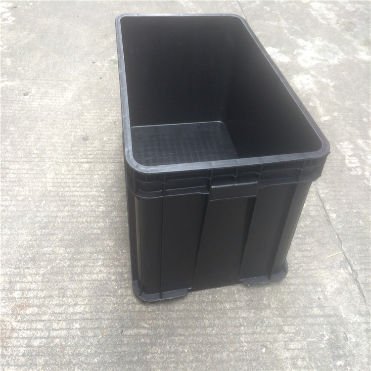 东莞黑色pp注塑防静电周转箱610*420*315MM上海防静电物料箱