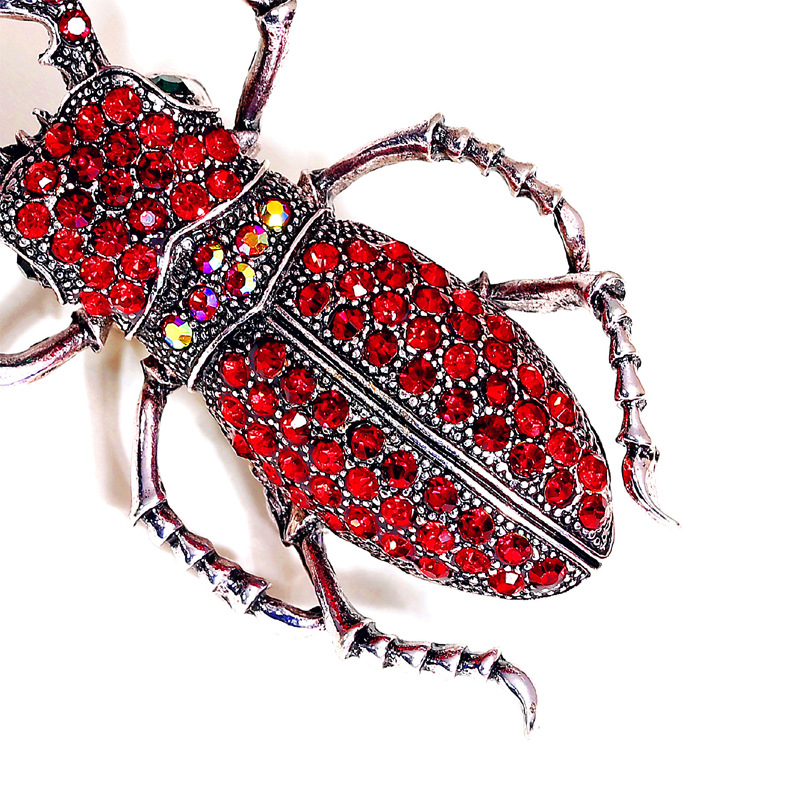 Insect Pattern Unisex Gender Plating, Inlay Design Casual Pin Insect Alloy Plating Inlay Rhinestones Unisex Brooches