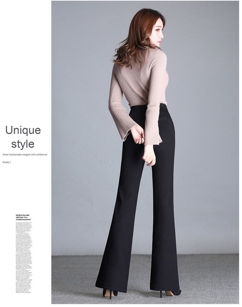 pantalones casuales de moda elástica para mujer NSYY9283