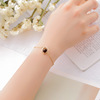 Universal ecological metal one bead bracelet, crystal, jewelry, accessory, Korean style, with gem