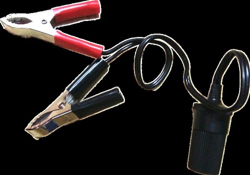 Large wire bottle to cigarette lighter battery clip car power alligator clip cable power converter
