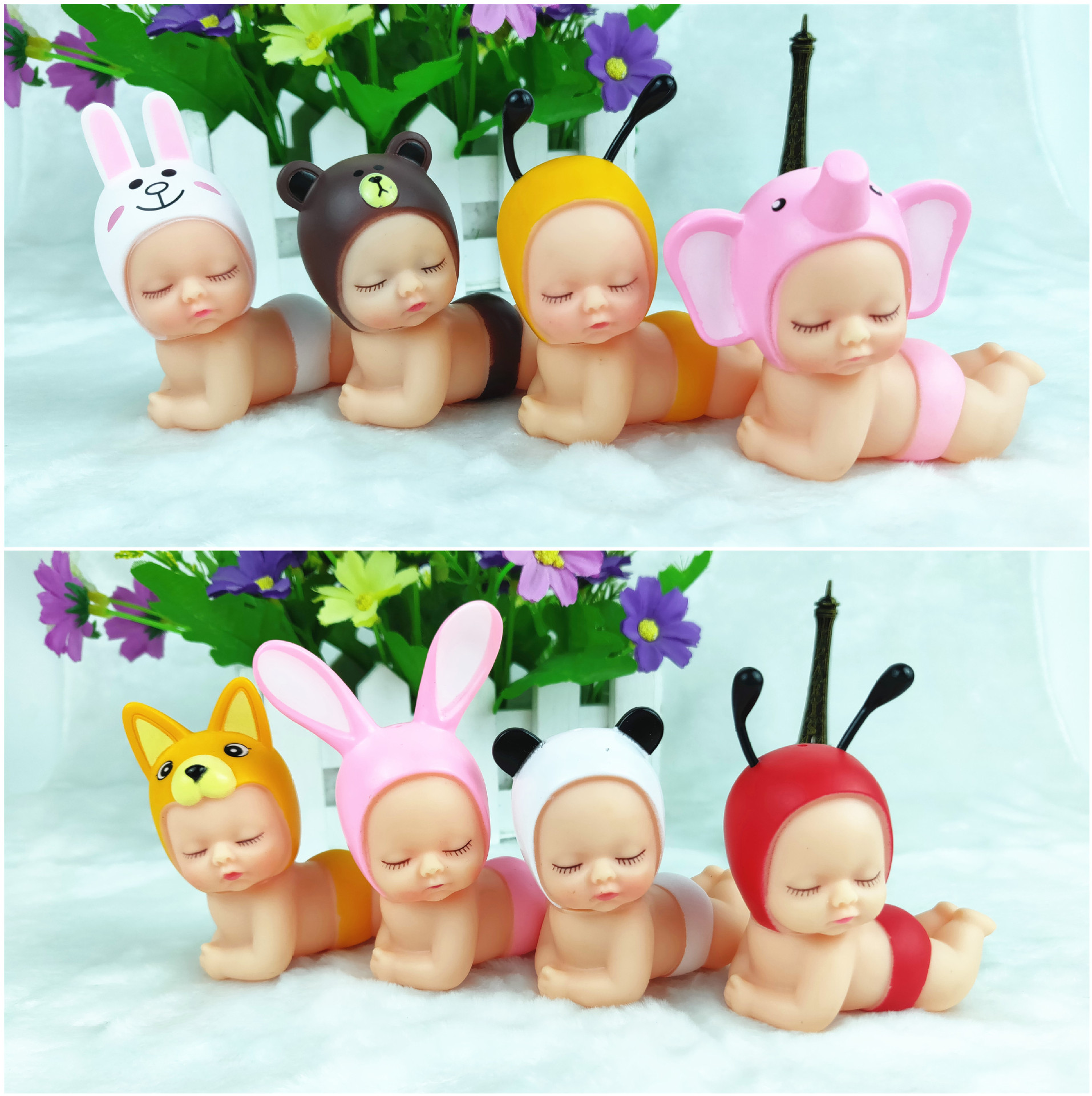 Cake party Dessert decorate Supplies Decoration Dream sleep baby baby elephant rabbit honeybee Doll