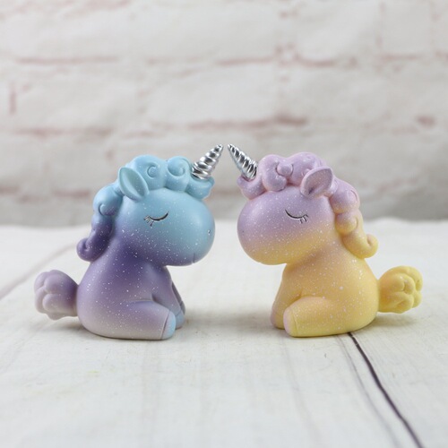 New Fantasy Angel Unicorn Baked Cake Ornaments Cartoon Cute Vinyl Unicorn Decorative Ornaments
