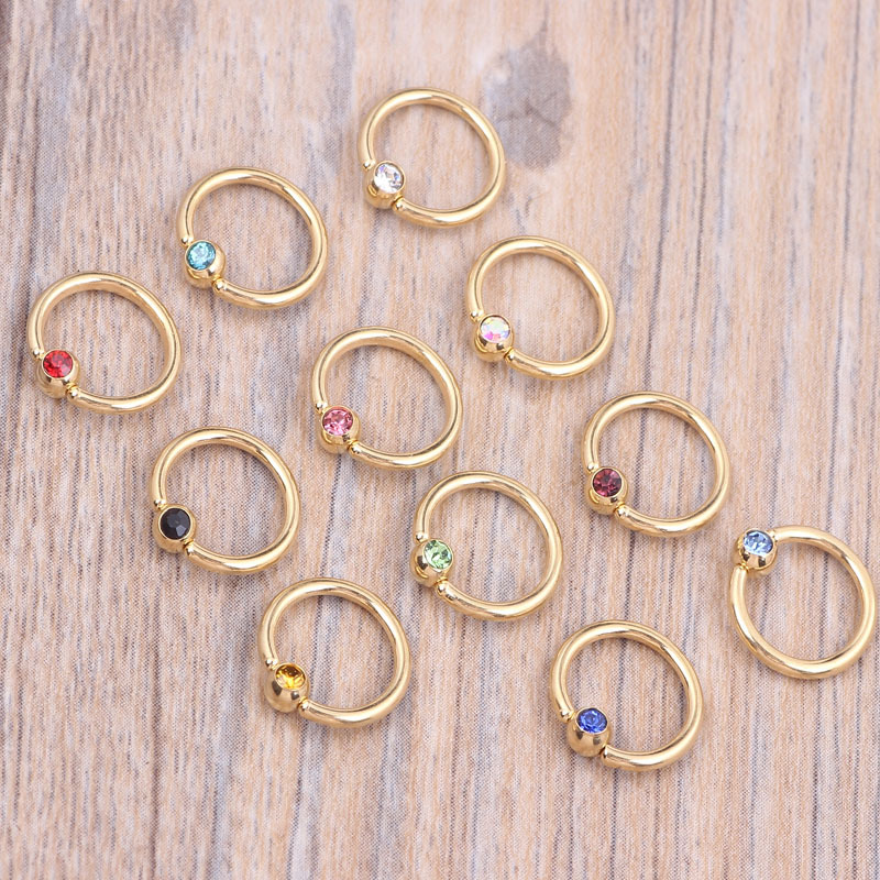 10 Pcs Mixed Color Horseshoe Septum Nose Ring Nose Stud Piercing Jewelry Earrings Set - Stainless Steel detail image 8
