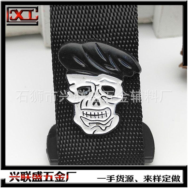 厂家直销 皮标织带金属皮标 五金商标吊坠织麦标织带吊坠带五金