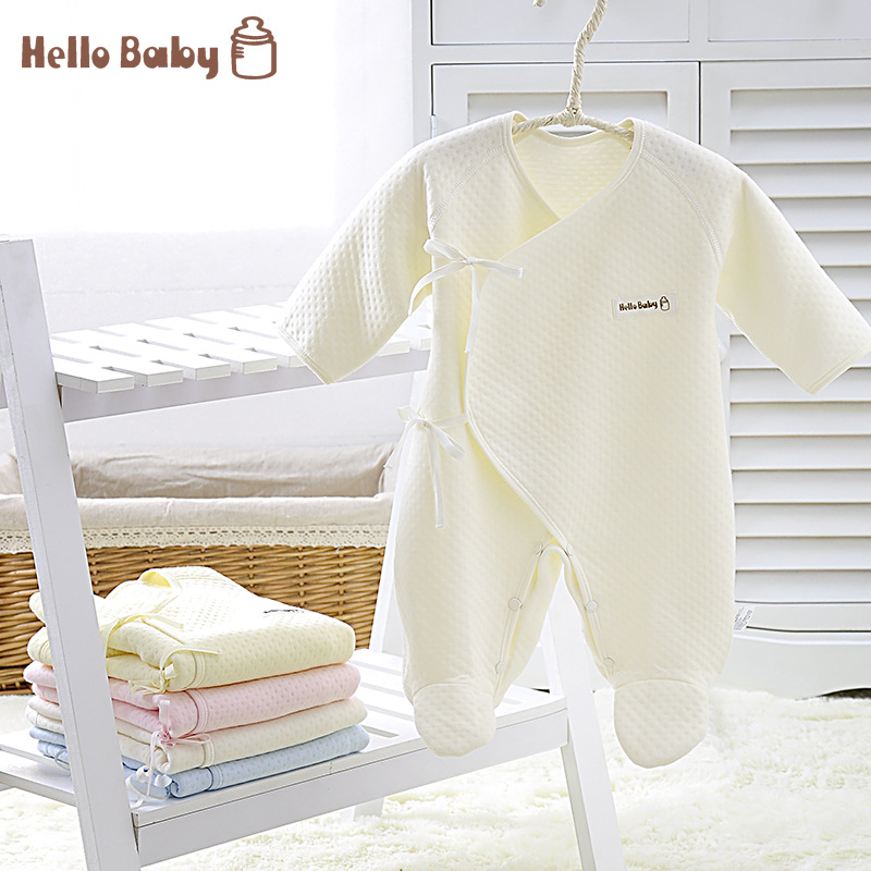 Baby clothes Newborn one-piece garment 0-6 A month Autumn thickening keep warm neutral men and women baby cotton material Romper