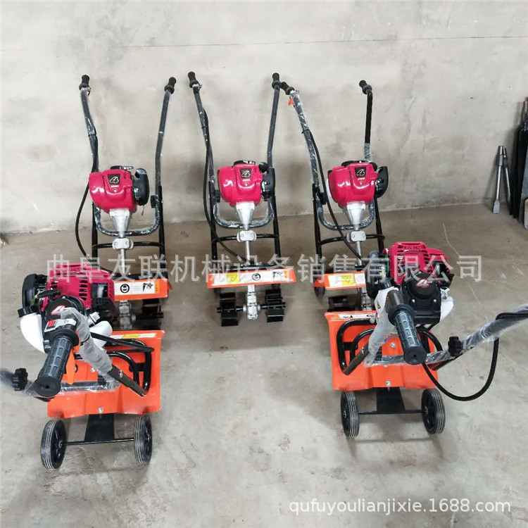 手推式松土除草机 茶园用微型旋耕松土机 大棚苗圃果园松土机33