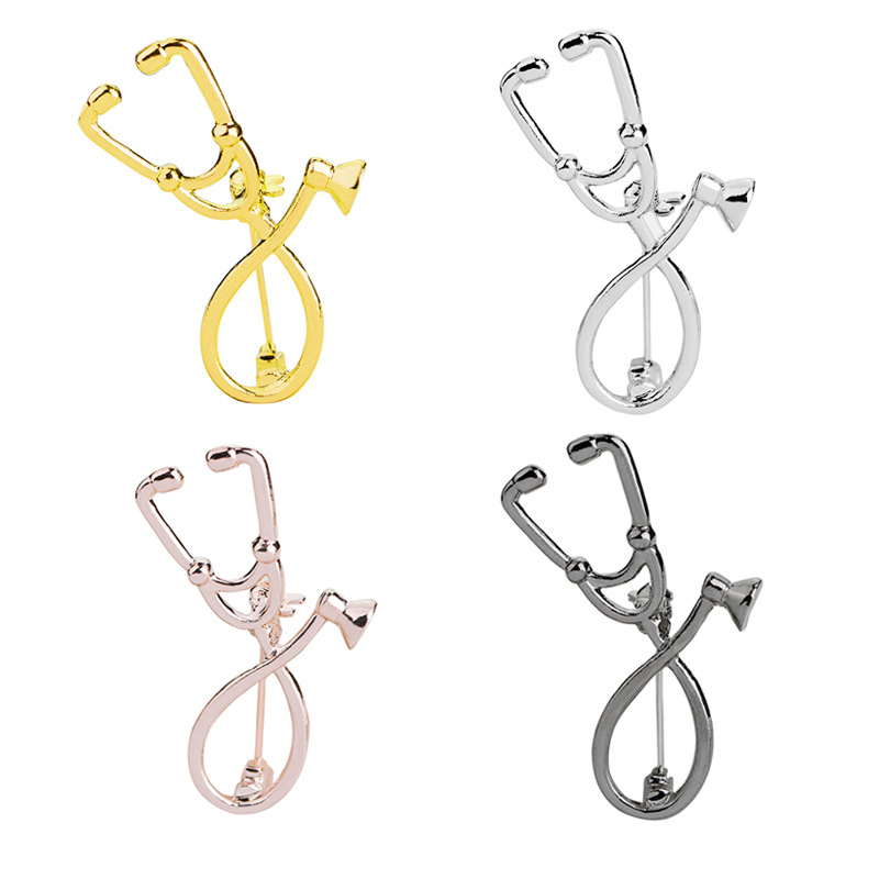 Simple Fashion  Doctor Stethoscope  Brooch  Wholesale Nihaojewelry display picture 13