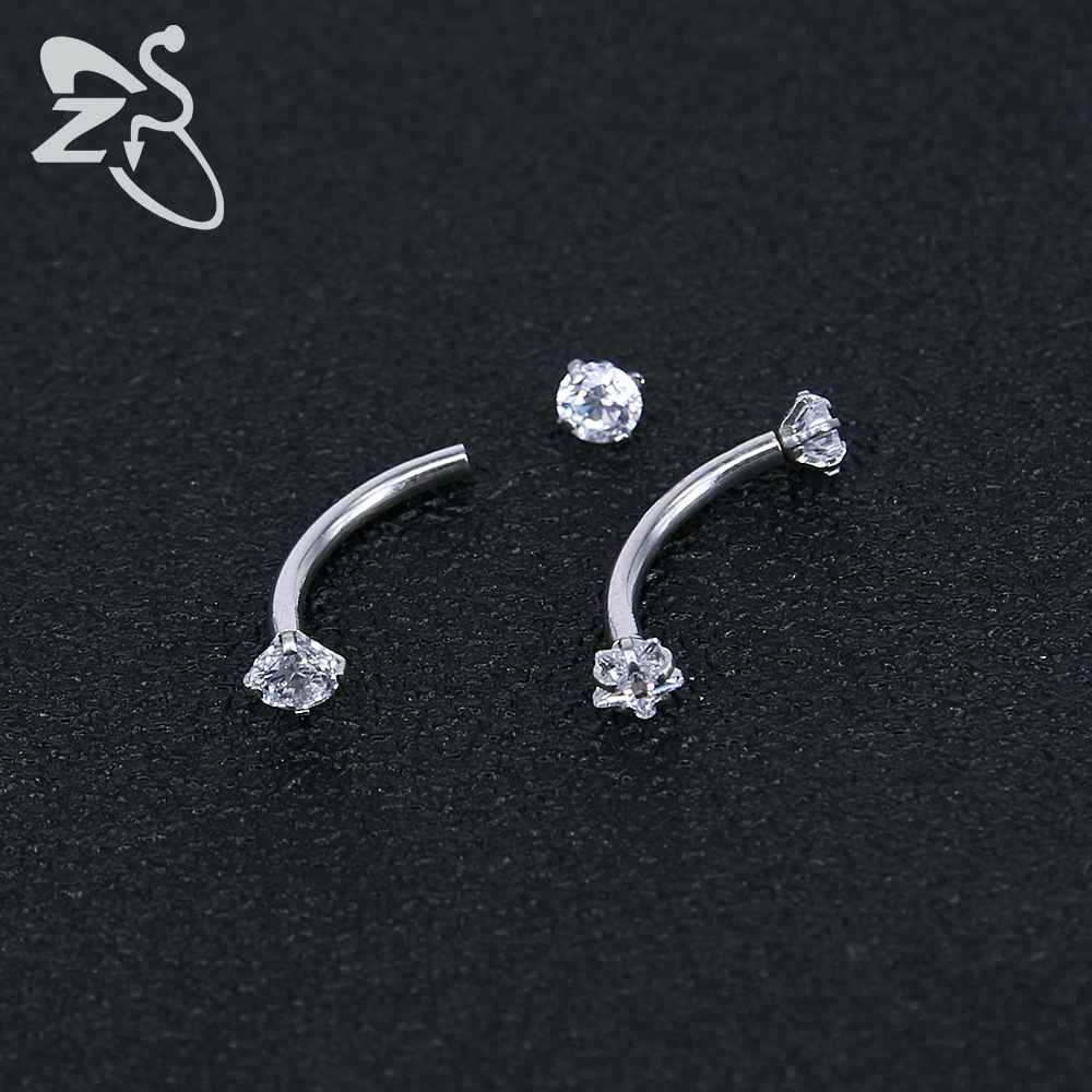 Pointed titanium steel lip stud product view