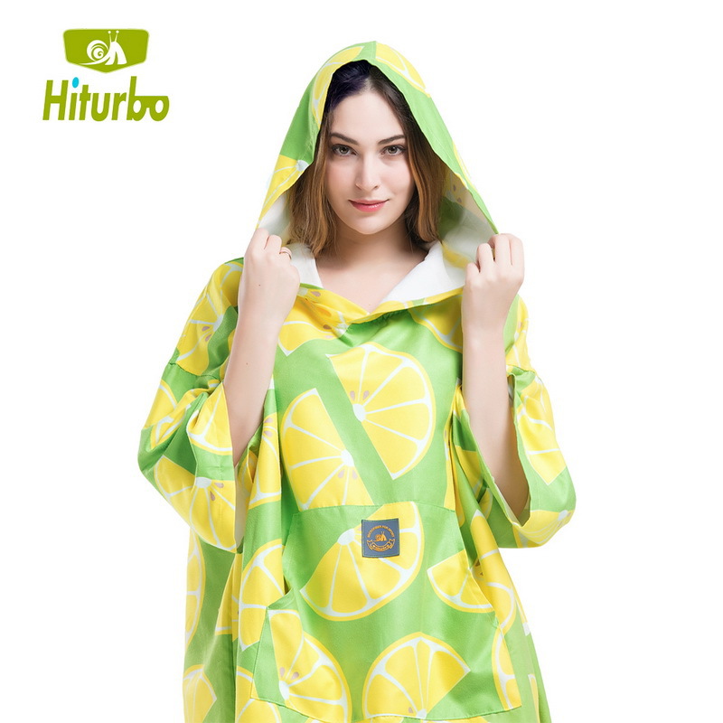 (2개) HITURBO 다이빙 망토 해변 목욕 가운 타월 인쇄 빠른 건조 눈부심 망토 변경 투어 수영 온천