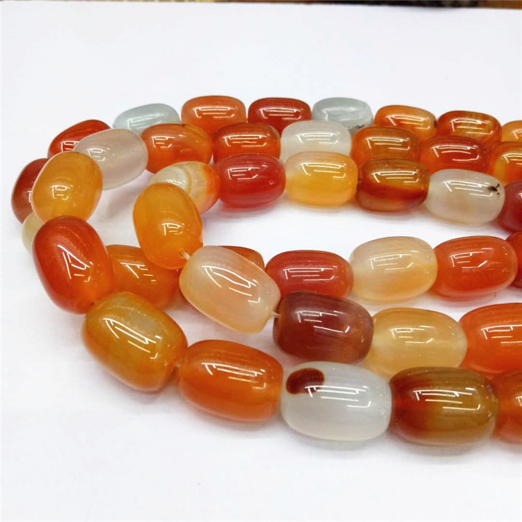 13*18MM natural red agate bucket bead bracelet loose beads semi-finished product wholesale DIY drum bead jewelry matching beads are selling well detail image 4