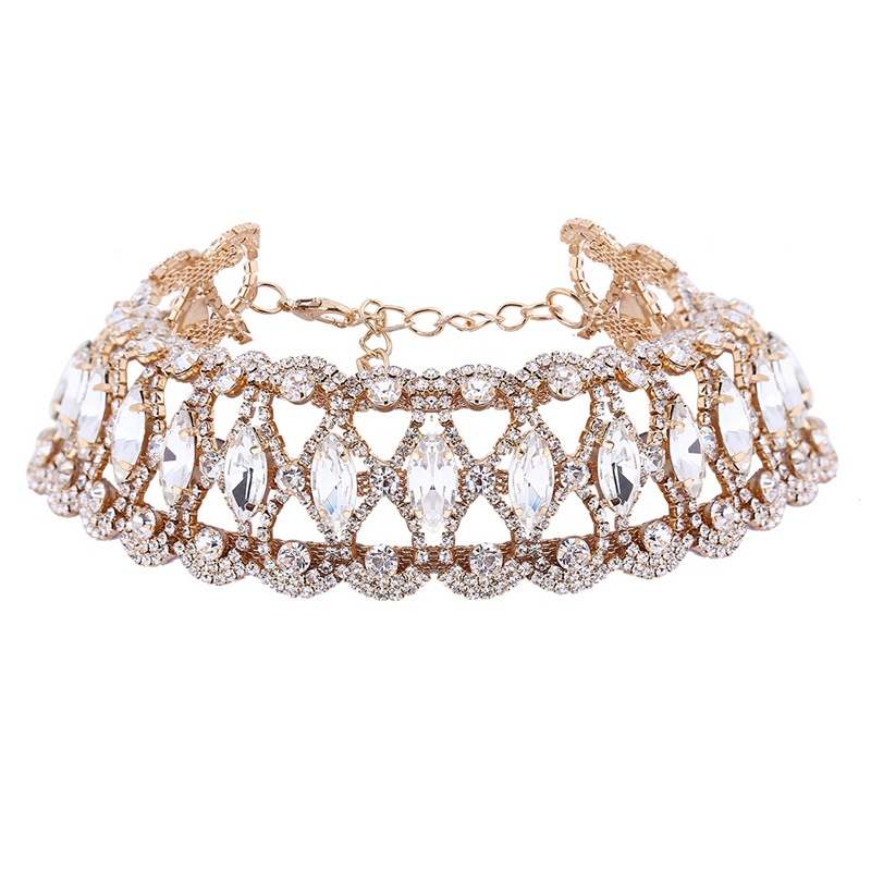 77g Weight Necklace Classification Alloy Chain Material Simple Style Solid Color Alloy Chain-free Choker Wholesale