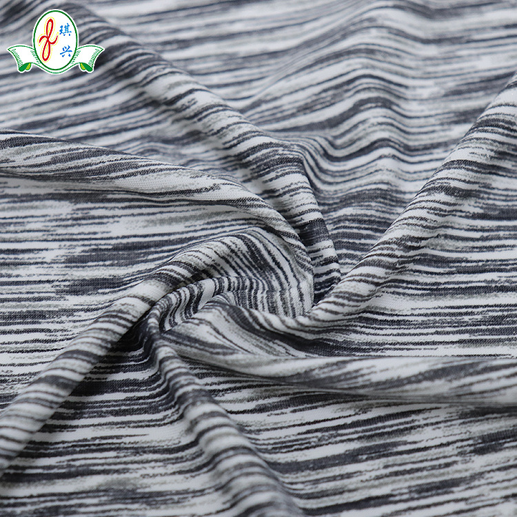 无痕内裤内衣针织面料 超细薄纱弹力布 花灰效果印花  吸湿排汗