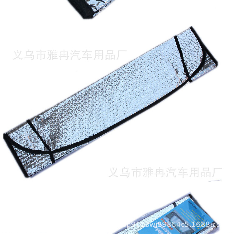 Car Sunshade130*60 Double-sided Silver Bubble Cotton Front Screen Summer Sun Protection Sun Screen
