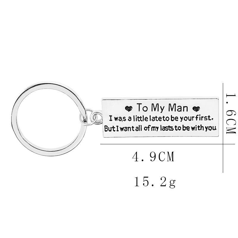 New Key Chain To Emy Womanto Myman Couple Lettering Key Chain Small Pendant Jewelry Wholesale Nihaojewelry display picture 1