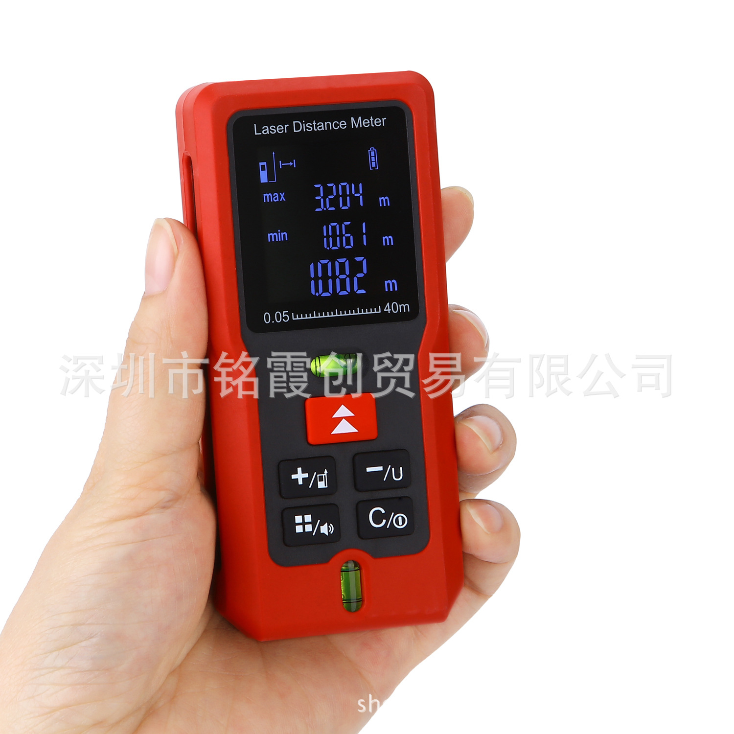 高清背光迷你激光测距仪 双汽泡高精度手持式激光电子尺 防水防滑