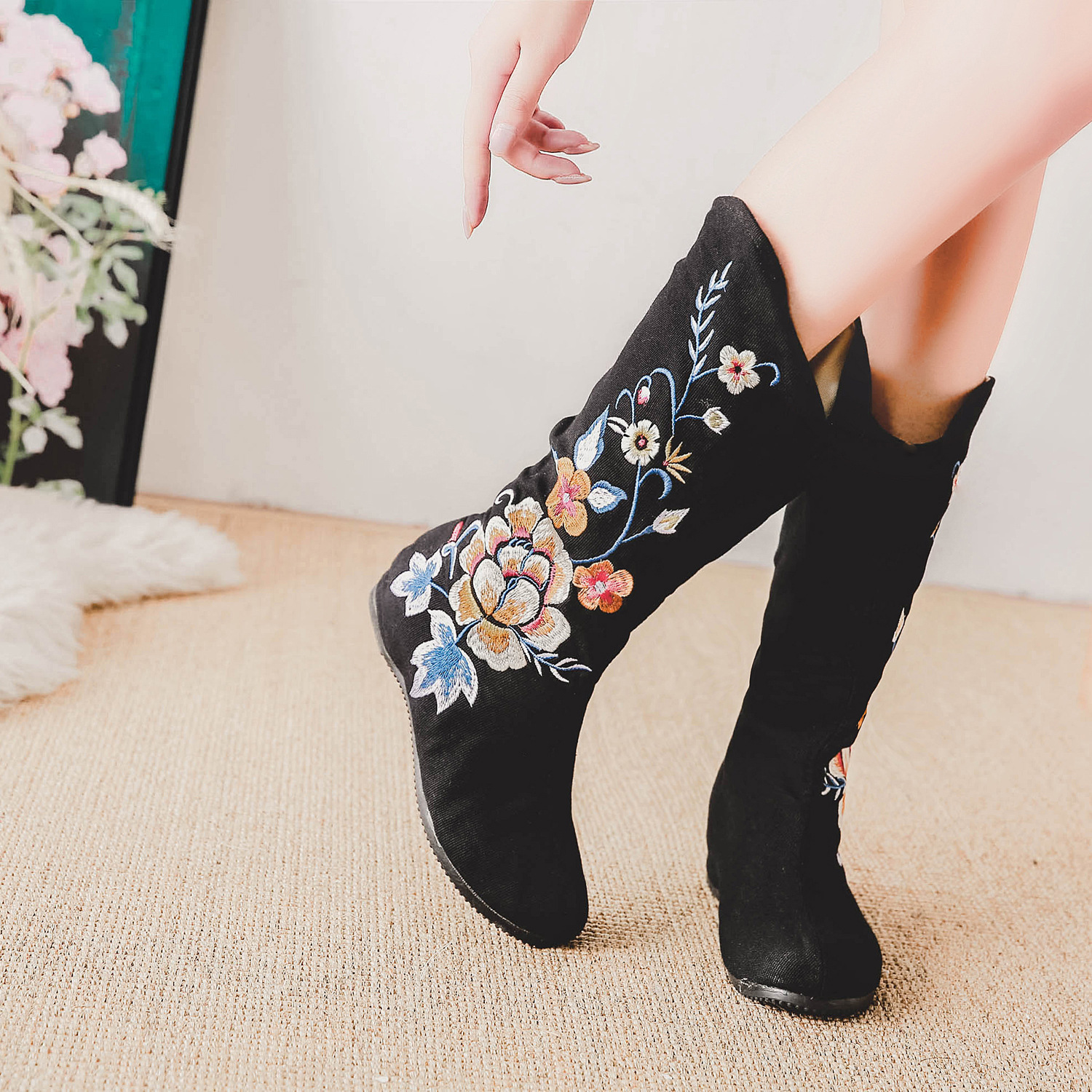 Bottes femme en Tissu - Ref 3354908 Image 3