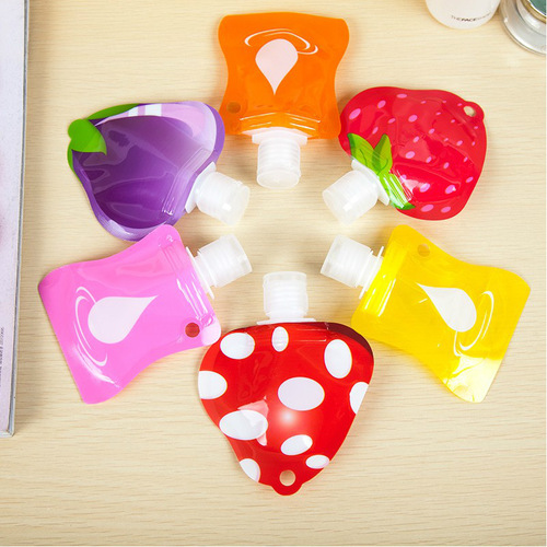 Cosmetics storage bottle flip-top squeeze bottle shampoo shower lotion storage bottle portable press empty bottle