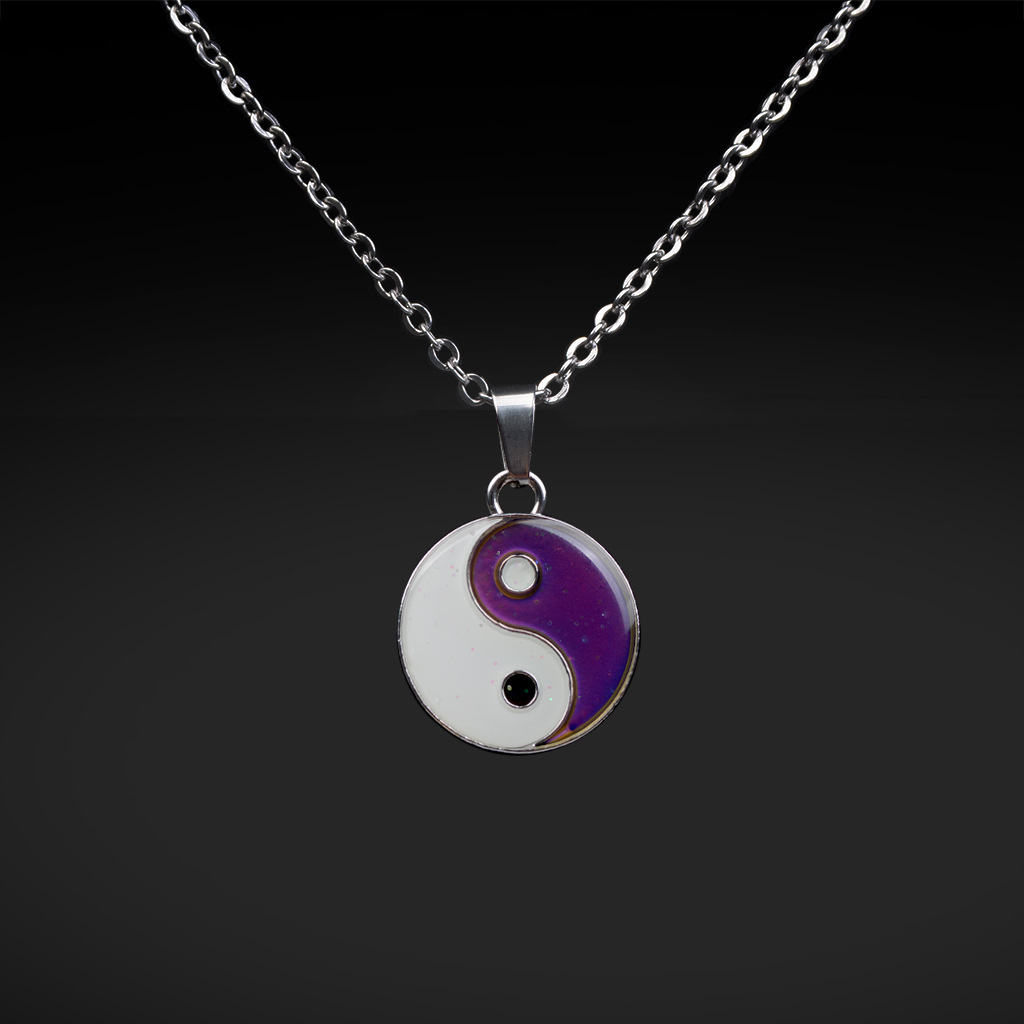Chinese Style Tai Chi Mood Color Changing Necklace display picture 5