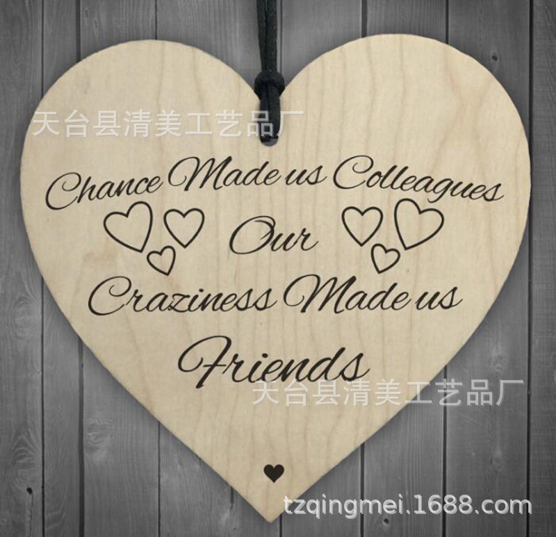 40 estilos 100mm amor madera chip colgante DIY madera colgante 1 paquete