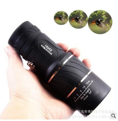 厂家单筒望远镜16X52手机拍照夹高倍高清迷你微光夜视儿童望远镜