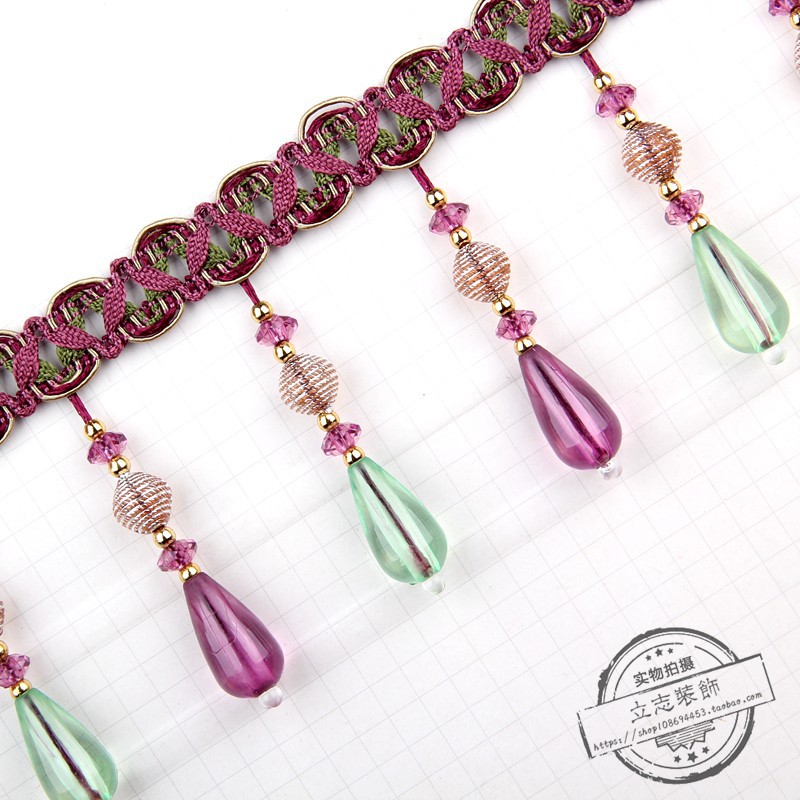 窗帘花边整卷包邮沙发辅料蕾丝婚庆装饰衣服吊球手工家具大水滴珠