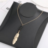 Long arrow, pendant, fashionable universal necklace from pearl, European style, suitable for import, maxi length, wish